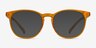 Rainbow Clear Orange PlasticEyeglass Frames from EyeBuyDirect, with Tinted Lenses
