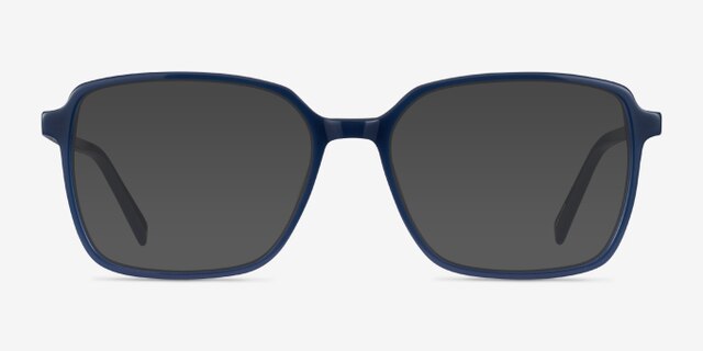 Nonchalance Blue AcetateEyeglass Frames from EyeBuyDirect, with Tinted Lenses