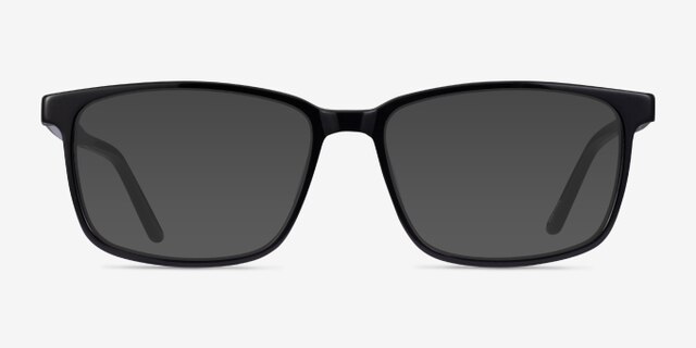 Shift Black AcetateEyeglass Frames from EyeBuyDirect, with Tinted Lenses