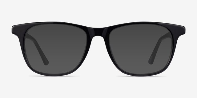 Easy Black AcetateEyeglass Frames from EyeBuyDirect, with Tinted Lenses