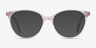 Friend Clear Pink Floral AcetateEyeglass Frames from EyeBuyDirect, with Tinted Lenses