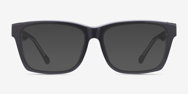 Shuffle Gray AcetateEyeglass Frames from EyeBuyDirect, with Tinted Lenses