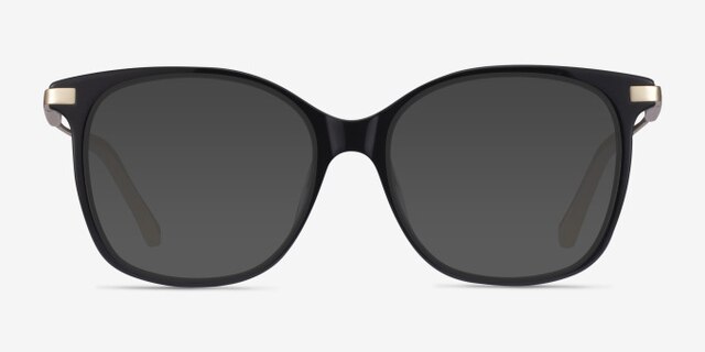 Celestial Black  Gold AcetateEyeglass Frames from EyeBuyDirect, with Tinted Lenses