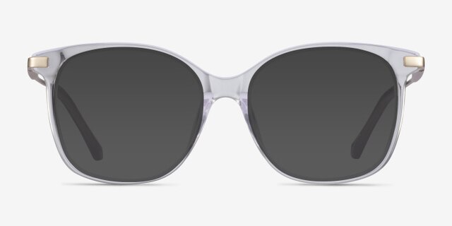 Celestial Clear  Gold AcetateEyeglass Frames from EyeBuyDirect, with Tinted Lenses