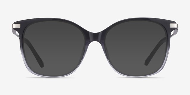 Celestial Black Clear AcetateEyeglass Frames from EyeBuyDirect, with Tinted Lenses