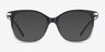 Celestial Black Clear AcetateEyeglass Frames from EyeBuyDirect, with Tinted Lenses