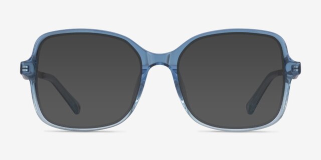 Clematis Clear Blue AcetateEyeglass Frames from EyeBuyDirect, with Tinted Lenses