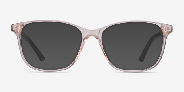 Paint Clear Pink Floral PlasticEyeglass Frames from EyeBuyDirect, with Tinted Lenses
