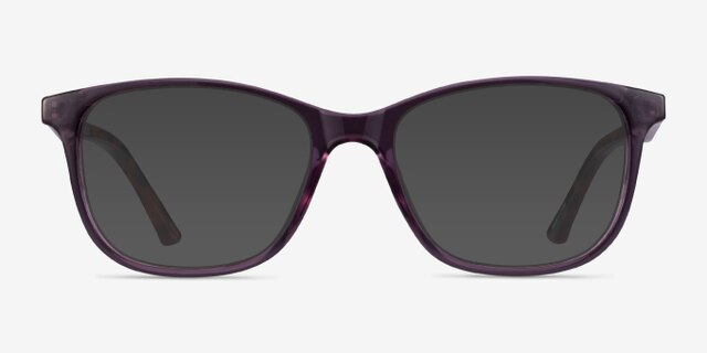 Paint Purple Tortoise PlasticEyeglass Frames from EyeBuyDirect, with Tinted Lenses