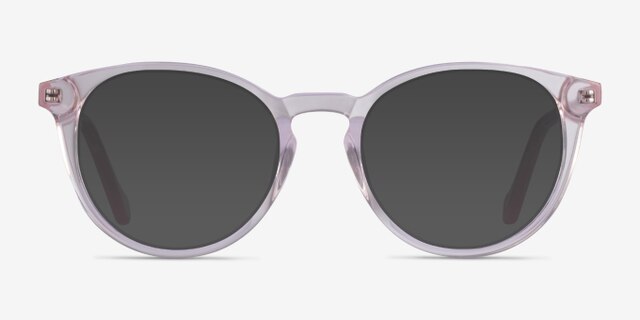 Amaze Clear Pink AcetateEyeglass Frames from EyeBuyDirect, with Tinted Lenses