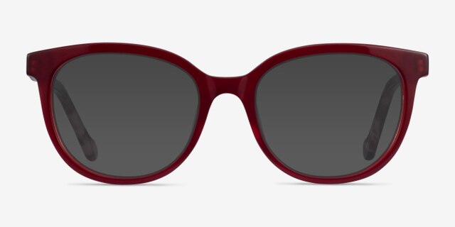 Popcorn Red Floral AcetateEyeglass Frames from EyeBuyDirect, with Tinted Lenses