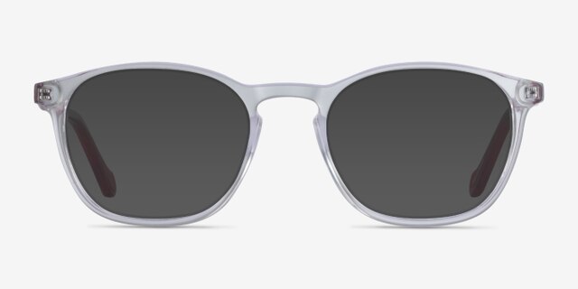 Skate Clear Red AcétateMontures de lunettes de vue d'EyeBuyDirect, Avec des Verres Teintés