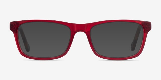 Scuba Red Tortoise AcetateEyeglass Frames from EyeBuyDirect, with Tinted Lenses