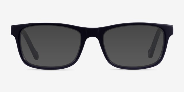 Scuba Dark Purple Clear Blue AcetateEyeglass Frames from EyeBuyDirect, with Tinted Lenses