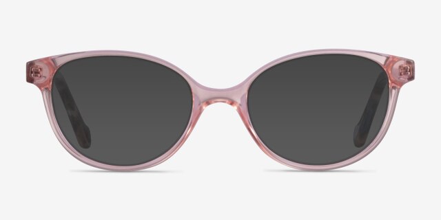 Grenadine Clear Pink Floral AcetateEyeglass Frames from EyeBuyDirect, with Tinted Lenses