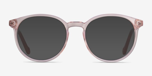 Saturn Clear Pink Terracotta AcetateEyeglass Frames from EyeBuyDirect, with Tinted Lenses