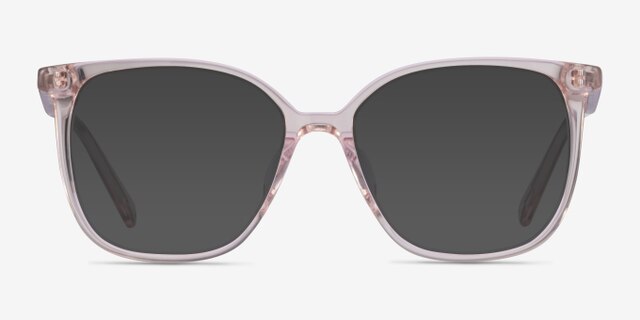 Latte Clear Beige AcetateEyeglass Frames from EyeBuyDirect, with Tinted Lenses