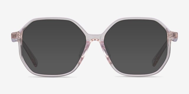 Crepuscule Clear Beige AcetateEyeglass Frames from EyeBuyDirect, with Tinted Lenses