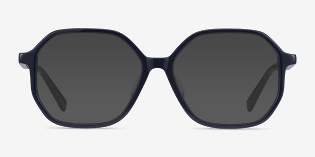 Crepuscule Navy AcetateEyeglass Frames from EyeBuyDirect, with Tinted Lenses