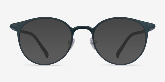 Solace Matte Green PlasticEyeglass Frames from EyeBuyDirect, with Tinted Lenses