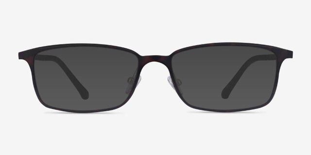 Modest Matte Tortoise PlasticEyeglass Frames from EyeBuyDirect, with Tinted Lenses