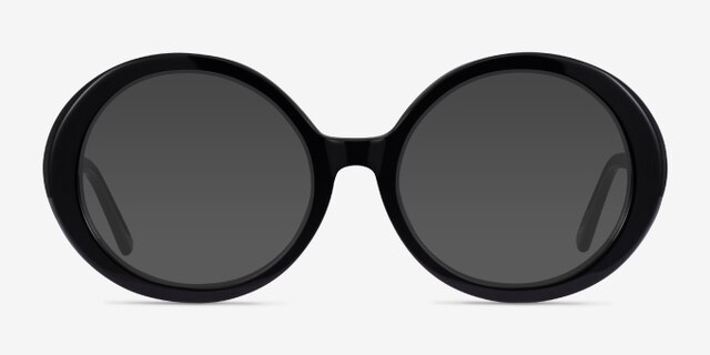 Voila Black AcetateEyeglass Frames from EyeBuyDirect, with Tinted Lenses