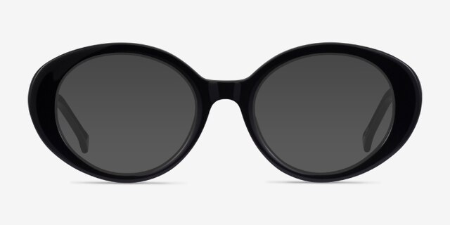 Bree Black AcetateEyeglass Frames from EyeBuyDirect, with Tinted Lenses