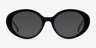 Bree Black AcetateEyeglass Frames from EyeBuyDirect, with Tinted Lenses