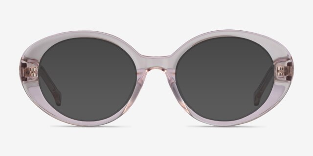 Bree Clear Beige AcetateEyeglass Frames from EyeBuyDirect, with Tinted Lenses