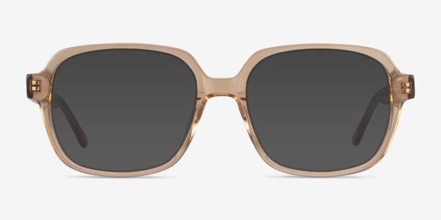 Kurt Clear Brown AcetateEyeglass Frames from EyeBuyDirect, with Tinted Lenses