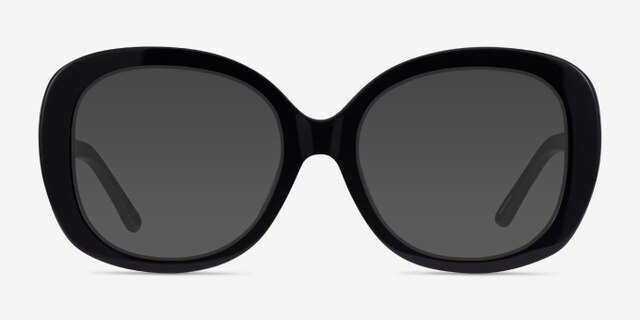 Tess Black AcetateEyeglass Frames from EyeBuyDirect, with Tinted Lenses