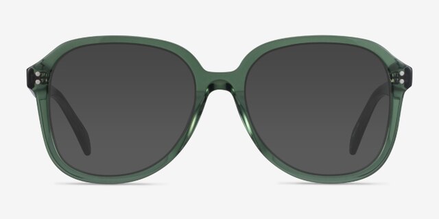 Tripp Clear Green AcétateMontures de lunettes de vue d'EyeBuyDirect, Avec des Verres Teintés