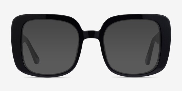 Calista Black AcetateEyeglass Frames from EyeBuyDirect, with Tinted Lenses