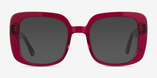Calista Raspberry AcetateEyeglass Frames from EyeBuyDirect, with Tinted Lenses
