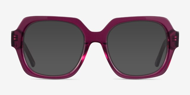 Ellen Clear Purple AcetateEyeglass Frames from EyeBuyDirect, with Tinted Lenses