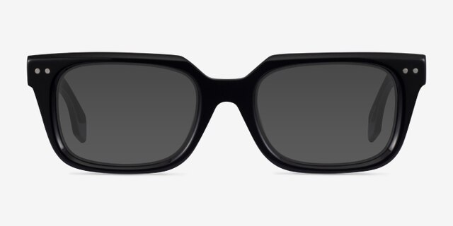 Kit Black AcetateEyeglass Frames from EyeBuyDirect, with Tinted Lenses