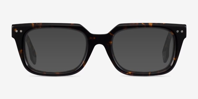 Kit Dark Tortoise AcetateEyeglass Frames from EyeBuyDirect, with Tinted Lenses