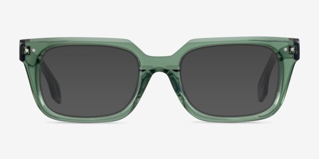 Kit Clear Green AcetateEyeglass Frames from EyeBuyDirect, with Tinted Lenses