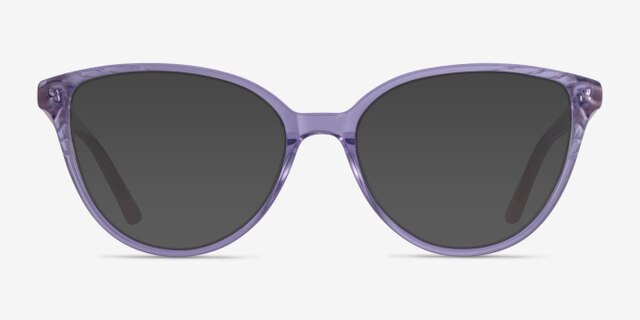 Wonder Clear Purple Pink AcetateEyeglass Frames from EyeBuyDirect, with Tinted Lenses