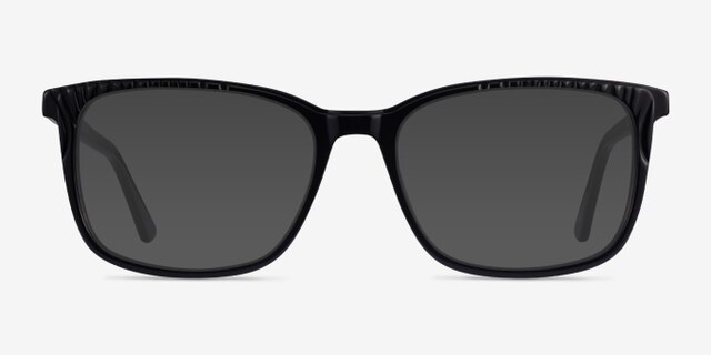 Meridian Black AcetateEyeglass Frames from EyeBuyDirect, with Tinted Lenses