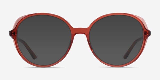 Pure Terracotta AcetateEyeglass Frames from EyeBuyDirect, with Tinted Lenses
