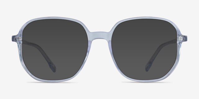Natural Clear Blue AcetateEyeglass Frames from EyeBuyDirect, with Tinted Lenses