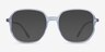 Natural Clear Blue AcetateEyeglass Frames from EyeBuyDirect, with Tinted Lenses