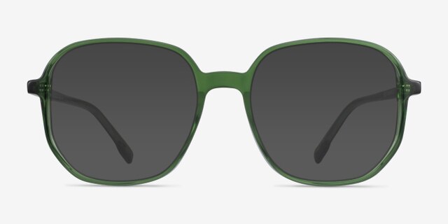 Natural Clear Green AcetateEyeglass Frames from EyeBuyDirect, with Tinted Lenses