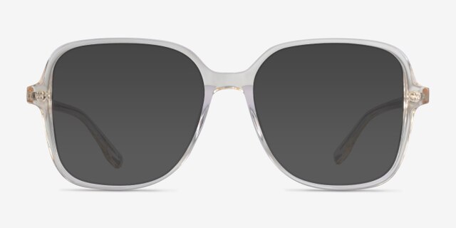 Bloom Clear Yellow AcetateEyeglass Frames from EyeBuyDirect, with Tinted Lenses