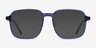 Ozone Clear Blue AcetateEyeglass Frames from EyeBuyDirect, with Tinted Lenses