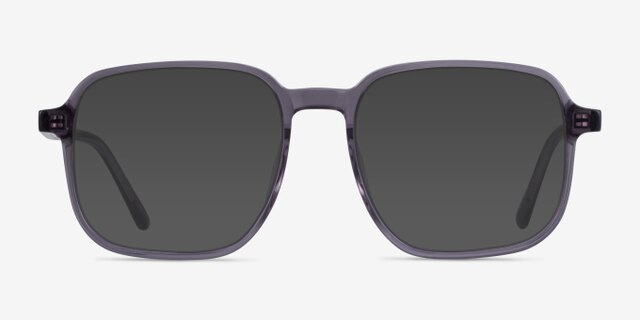 Ozone Clear Gray AcetateEyeglass Frames from EyeBuyDirect, with Tinted Lenses