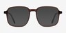 Ozone Clear Brown AcétateMontures de lunettes de vue d'EyeBuyDirect, Avec des Verres Teintés