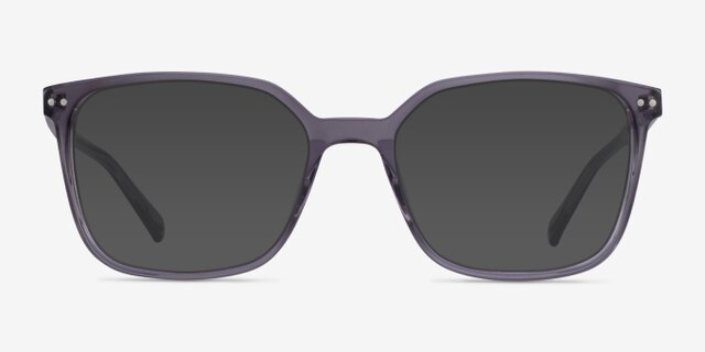 Conscious Clear Gray AcétateMontures de lunettes de vue d'EyeBuyDirect, Avec des Verres Teintés
