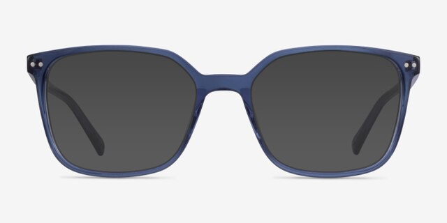 Conscious Clear Blue AcetateEyeglass Frames from EyeBuyDirect, with Tinted Lenses